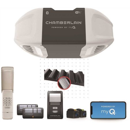 CHAMBERLAIN 3/4 HP Smart Quiet Belt Drive Garage Door Opener B4505T